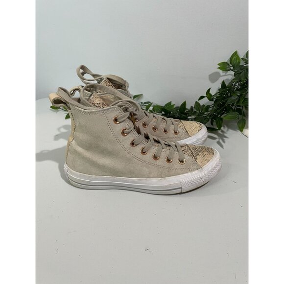 Converse All Star High-Top Snakeskin Sneakers Size 6 - Picture 2 of 14